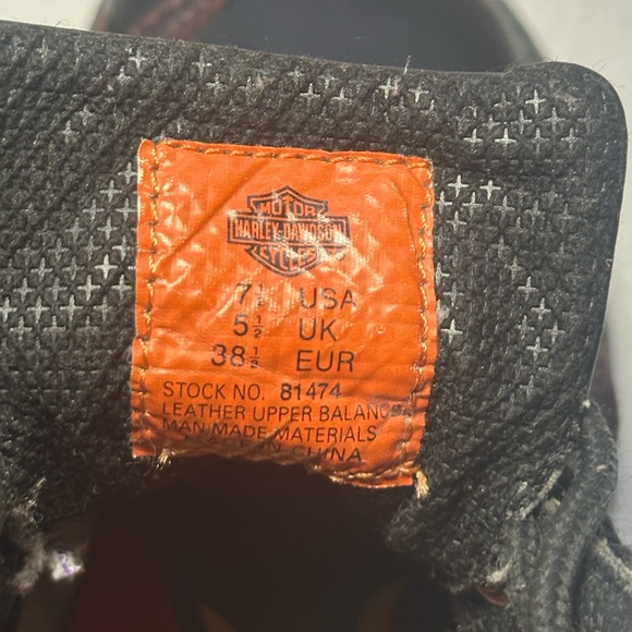 Vintage Harley Davidson Women’s 7.5 Lace Up Moto Boots Color Changing Flames - Picture 13 of 14